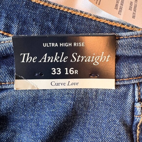 🔥 NWT Abercrombie Curve Love 90s Ankle Straight | Ultra High Rise | Size 16 - Picture 4 of 7